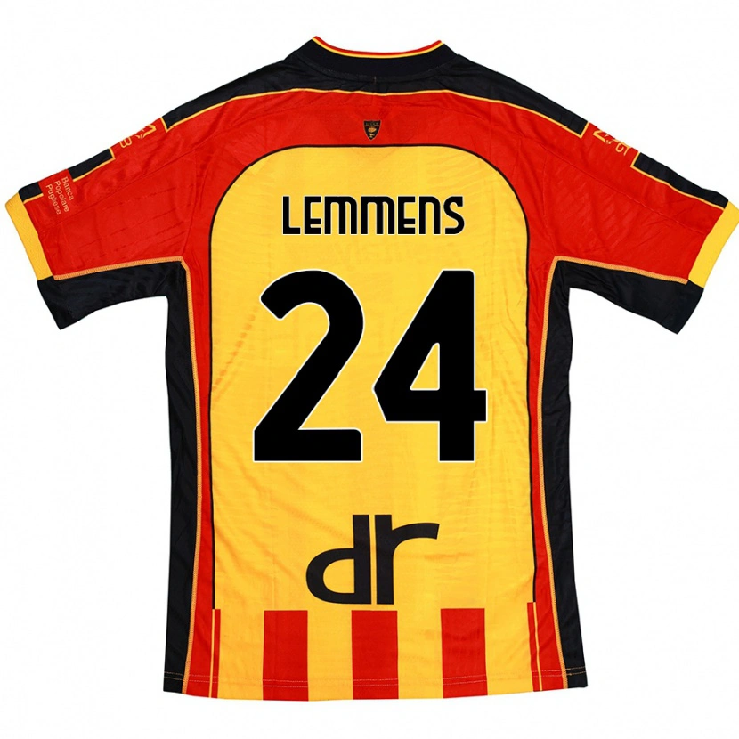 Danxen Kid Mats Lemmens #24 Yellow Red Home Jersey 2024/25 T-Shirt