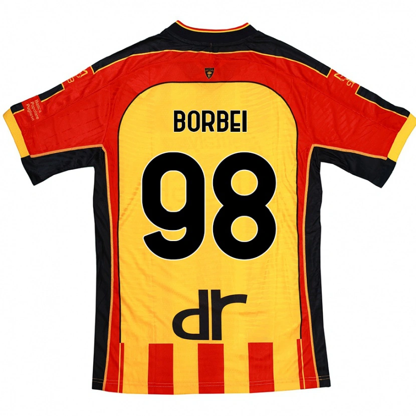 Danxen Kid Alexandru Borbei #98 Yellow Red Home Jersey 2024/25 T-Shirt