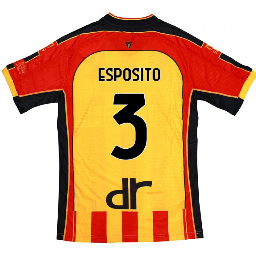 Danxen Kid Sebastian Esposito #3 Yellow Red Home Jersey 2024/25 T-Shirt