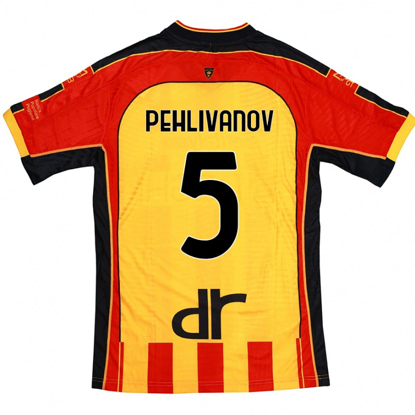 Danxen Kid Cristian Pehlivanov #5 Yellow Red Home Jersey 2024/25 T-Shirt