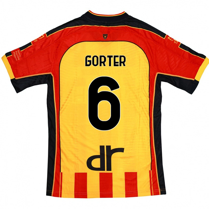 Danxen Kid Olaf Gorter #6 Yellow Red Home Jersey 2024/25 T-Shirt