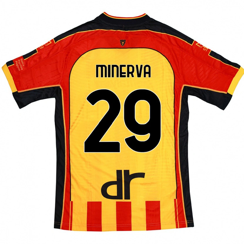 Danxen Kid Francesco Minerva #29 Yellow Red Home Jersey 2024/25 T-Shirt