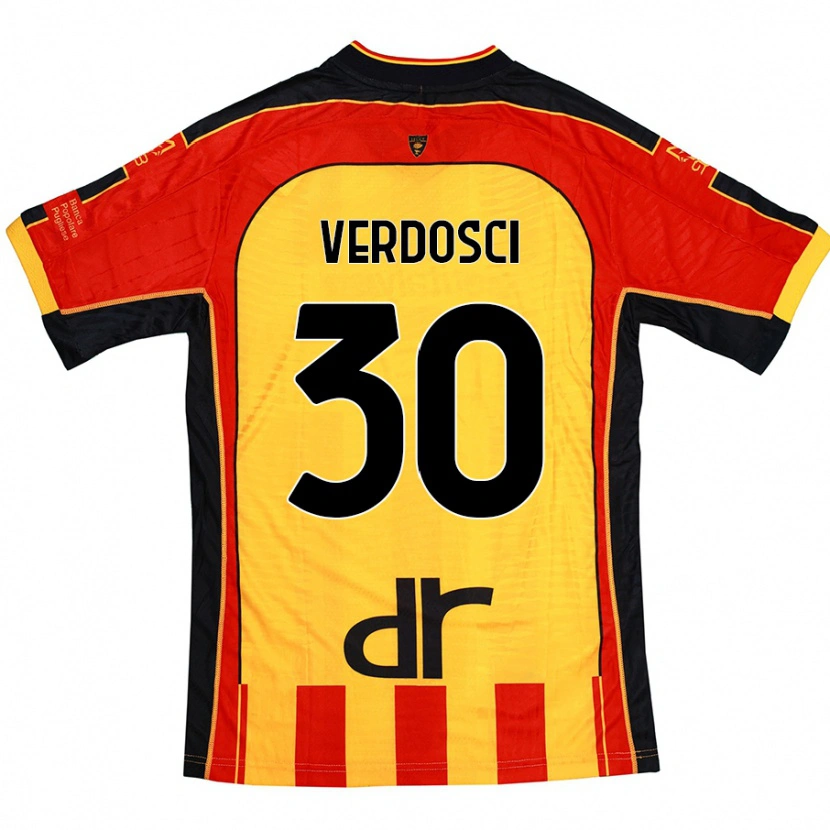 Danxen Kid Simone Verdosci #30 Yellow Red Home Jersey 2024/25 T-Shirt