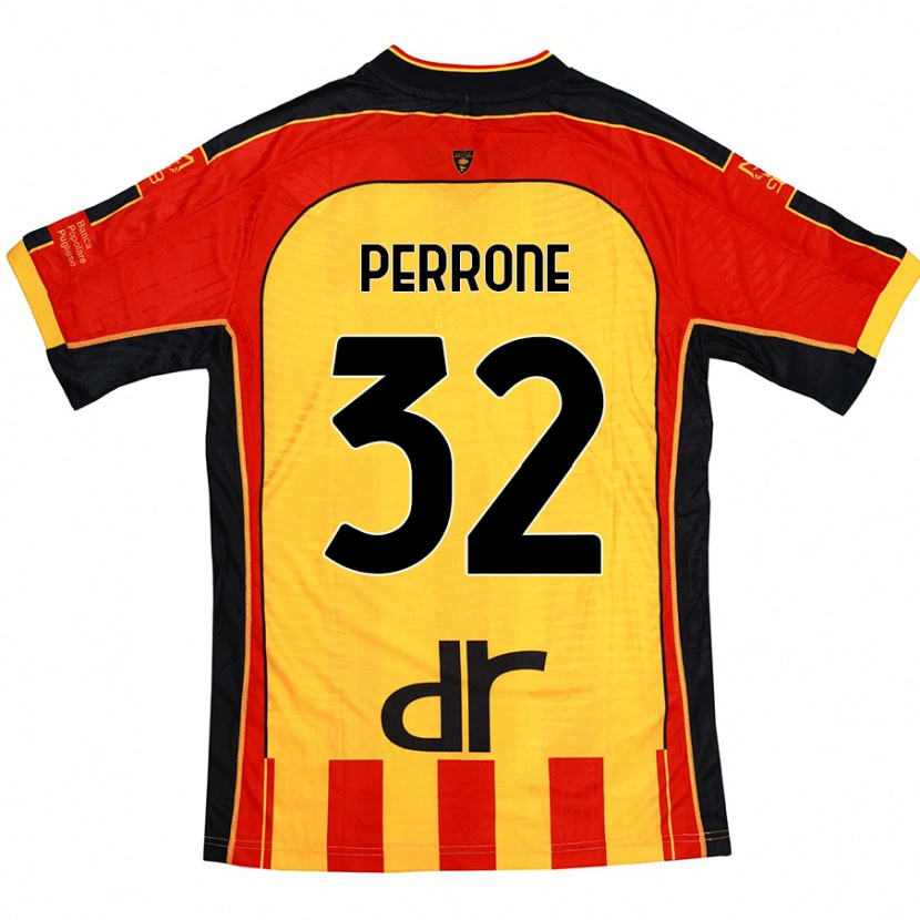 Danxen Kid Samuele Perrone #32 Yellow Red Home Jersey 2024/25 T-Shirt