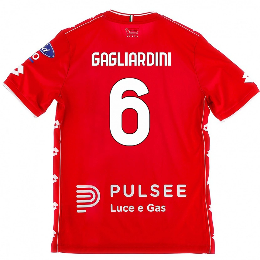 Danxen Kid Roberto Gagliardini #6 Red White Home Jersey 2024/25 T-Shirt