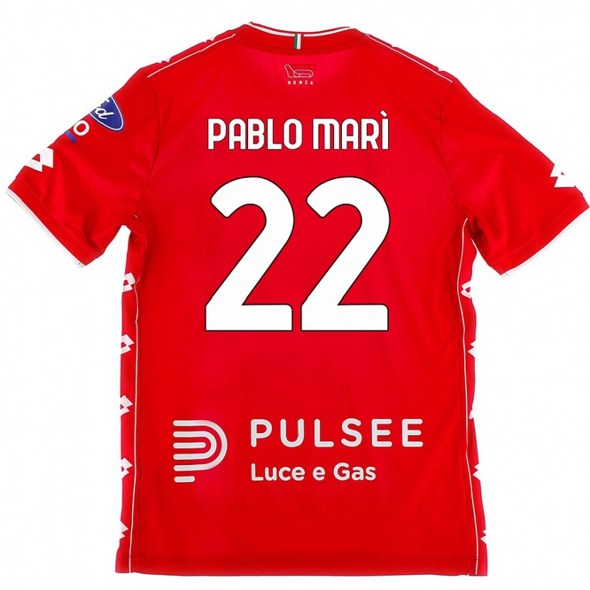 Danxen Kid Pablo Marí #22 Red White Home Jersey 2024/25 T-Shirt