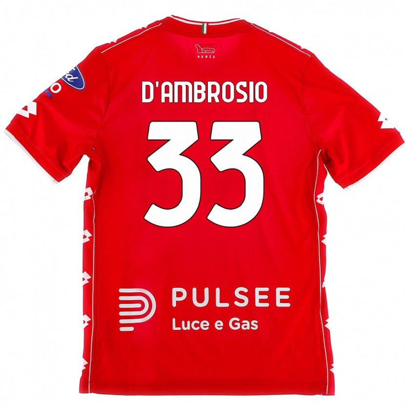 Danxen Kid Danilo D'ambrosio #33 Red White Home Jersey 2024/25 T-Shirt