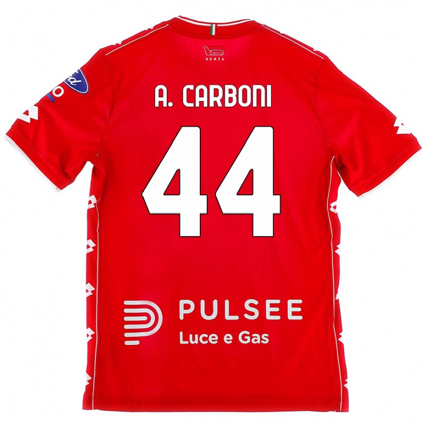 Danxen Kid Andrea Carboni #44 Red White Home Jersey 2024/25 T-Shirt