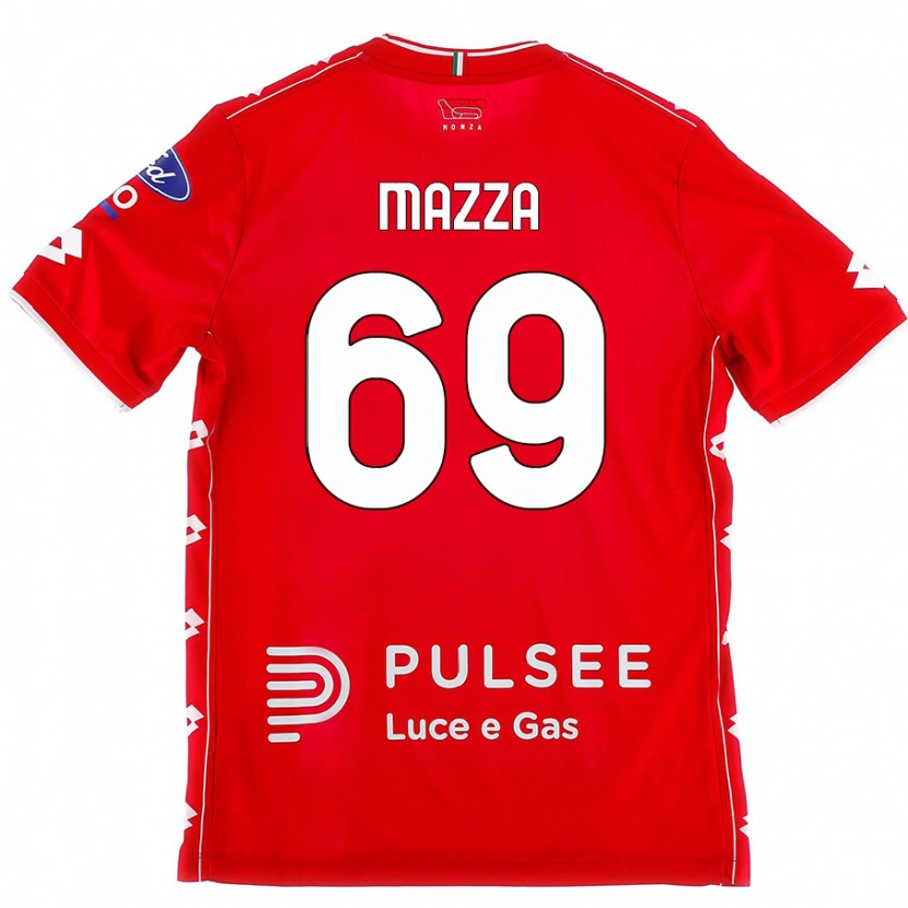 Danxen Kid Andrea Mazza #69 Red White Home Jersey 2024/25 T-Shirt