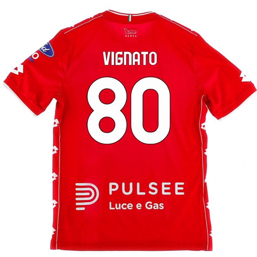 Danxen Kid Samuele Vignato #80 Red White Home Jersey 2024/25 T-Shirt