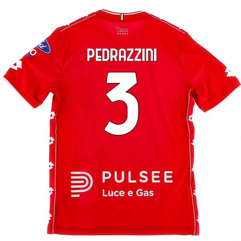 Danxen Kid Carlo Pedrazzini #3 Red White Home Jersey 2024/25 T-Shirt