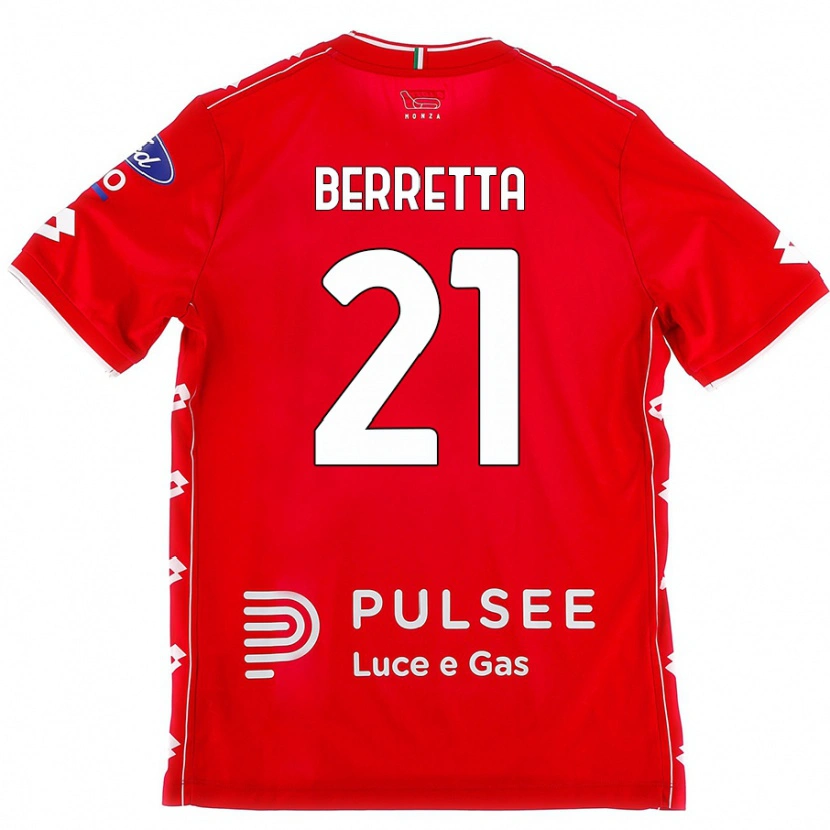 Danxen Kid Alessandro Berretta #21 Red White Home Jersey 2024/25 T-Shirt