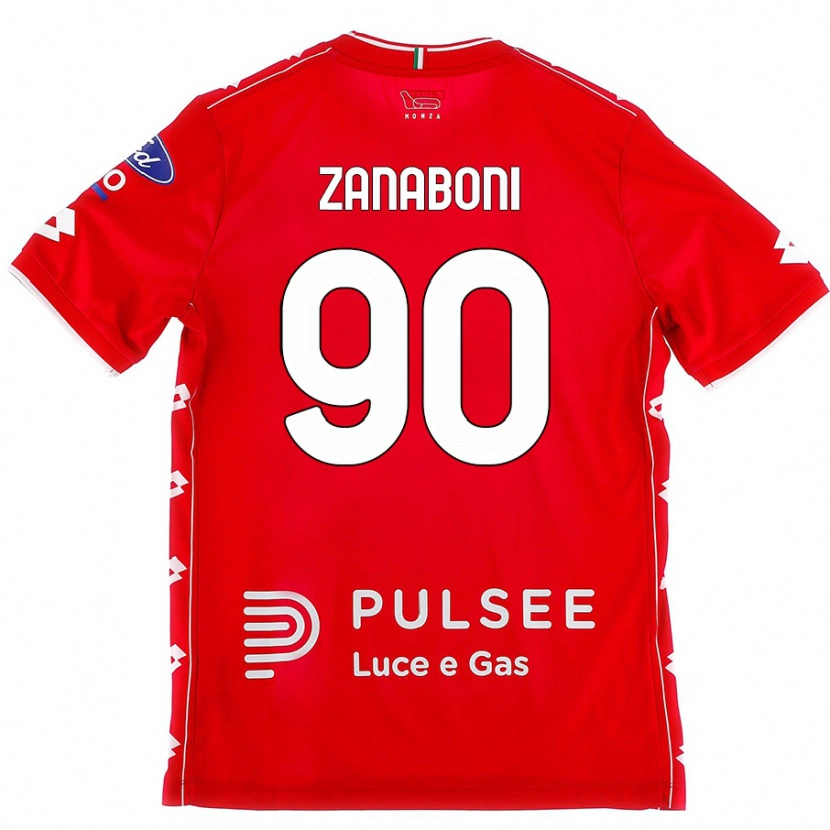 Danxen Kid Emanuele Zanaboni #90 Red White Home Jersey 2024/25 T-Shirt