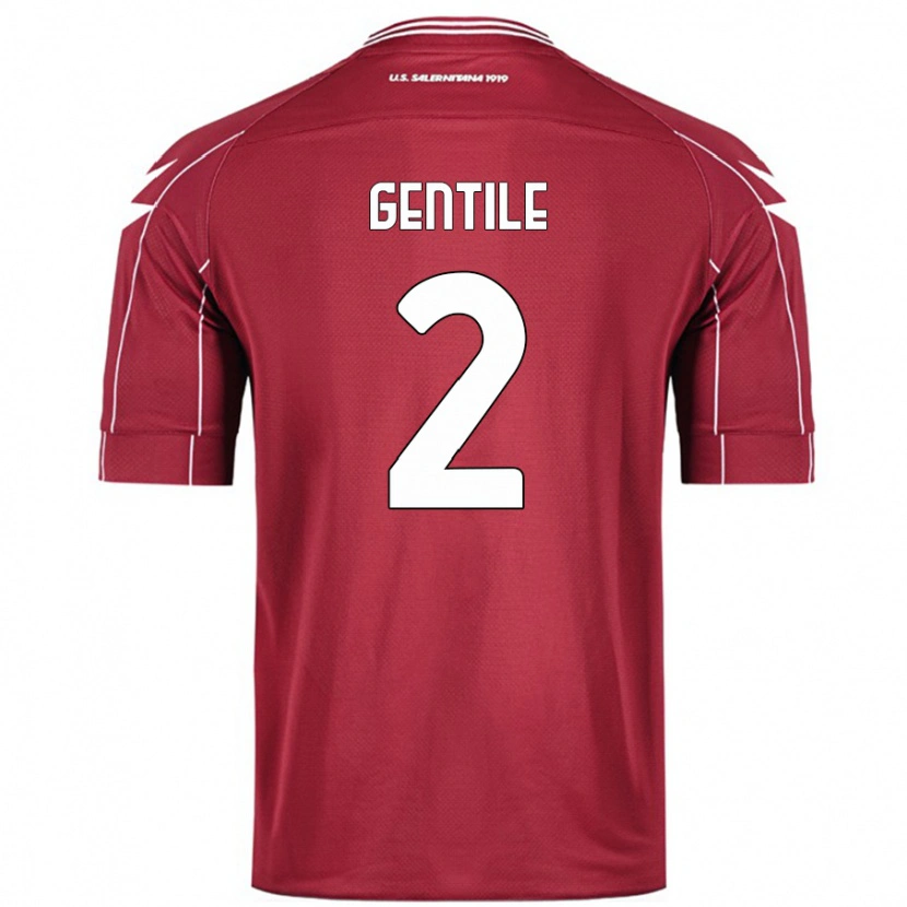 Danxen Kid Davide Gentile #2 Burgundy Home Jersey 2024/25 T-Shirt