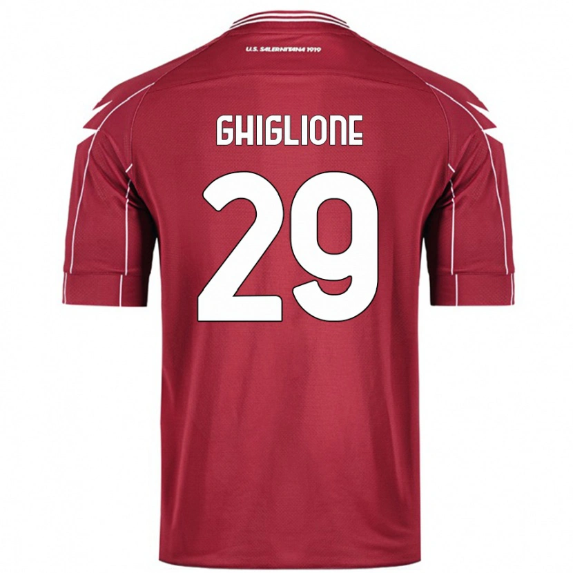 Danxen Kid Paolo Ghiglione #29 Burgundy Home Jersey 2024/25 T-Shirt