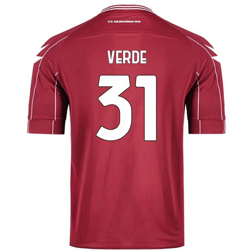 Danxen Kid Daniele Verde #31 Burgundy Home Jersey 2024/25 T-Shirt