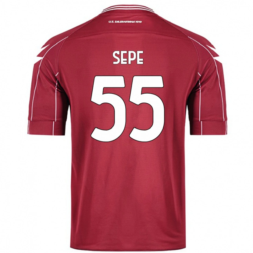 Danxen Kid Luigi Sepe #55 Burgundy Home Jersey 2024/25 T-Shirt