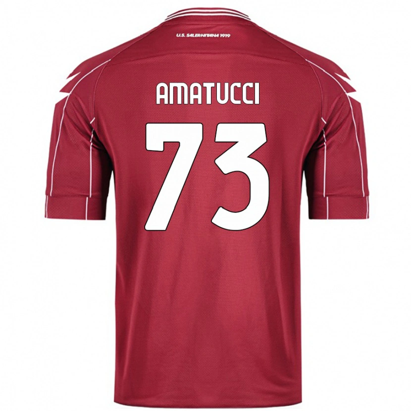 Danxen Kid Lorenzo Amatucci #73 Burgundy Home Jersey 2024/25 T-Shirt