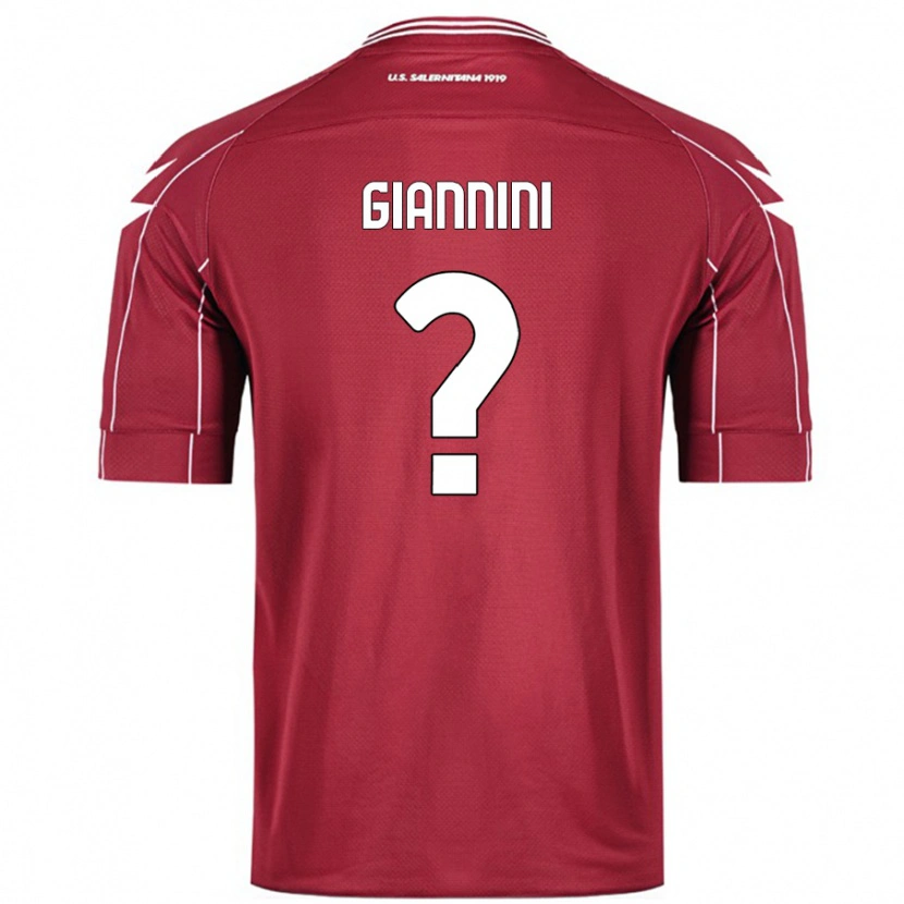 Danxen Kid Emanuele Giannini #0 Burgundy Home Jersey 2024/25 T-Shirt