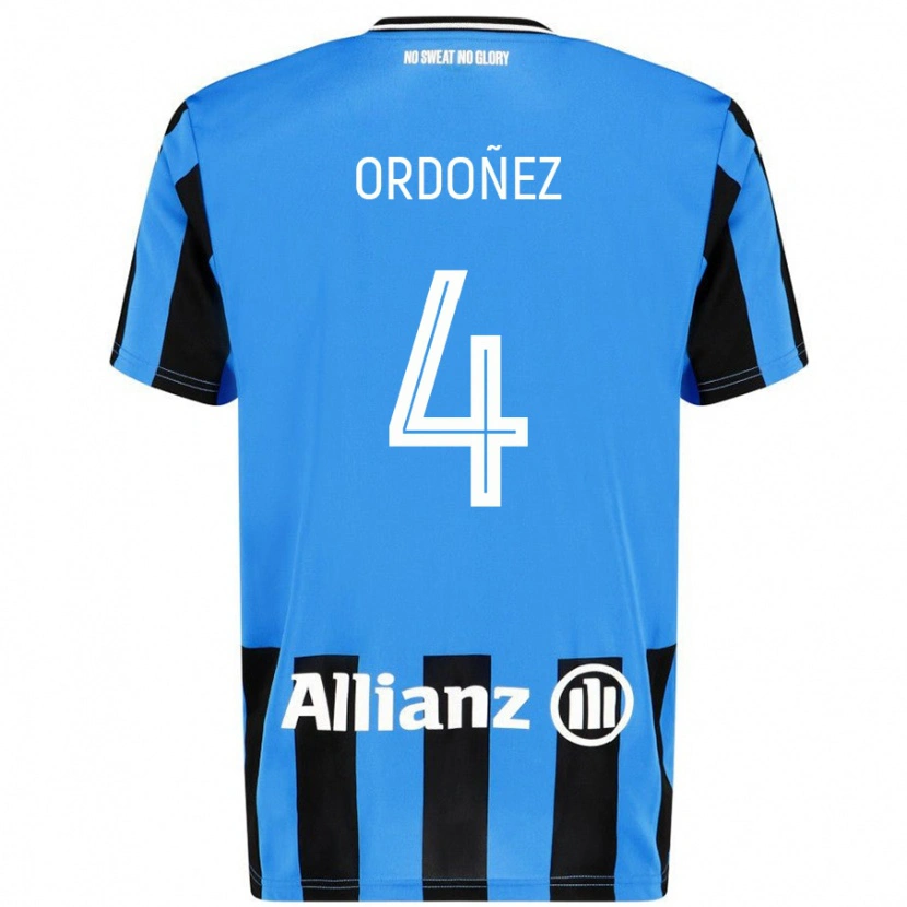 Danxen Kid Joel Ordóñez #4 Sky Blue Black Home Jersey 2024/25 T-Shirt