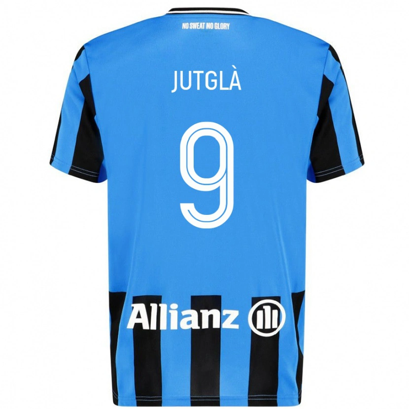 Danxen Kid Ferran Jutglà #9 Sky Blue Black Home Jersey 2024/25 T-Shirt