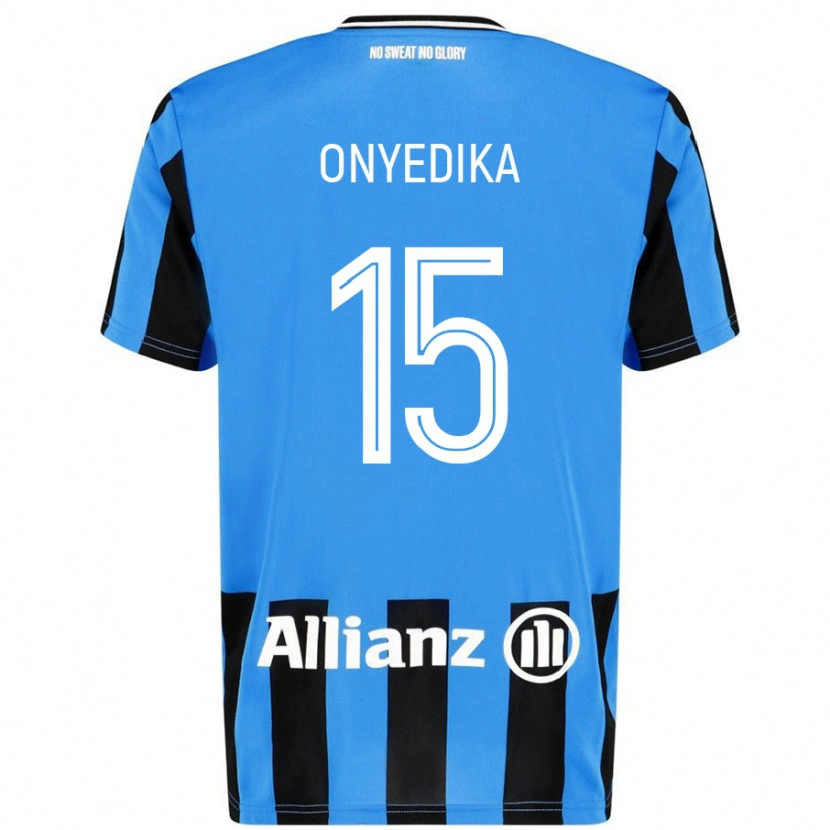 Danxen Kid Raphael Onyedika #15 Sky Blue Black Home Jersey 2024/25 T-Shirt