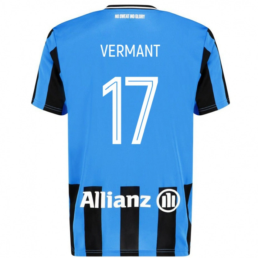 Danxen Kid Romeo Vermant #17 Sky Blue Black Home Jersey 2024/25 T-Shirt