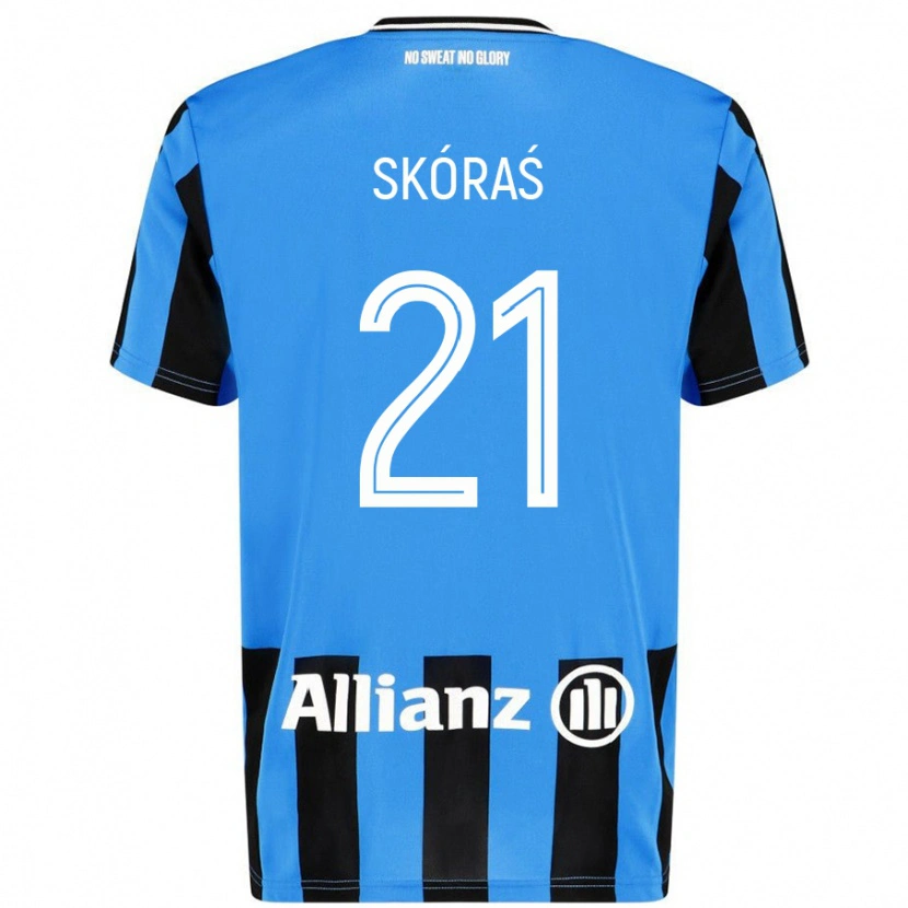 Danxen Kid Michal Skoras #21 Sky Blue Black Home Jersey 2024/25 T-Shirt