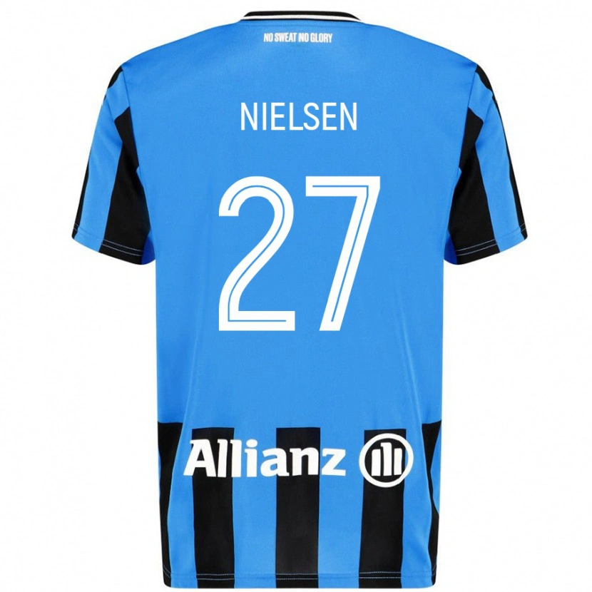 Danxen Kid Casper Nielsen #27 Sky Blue Black Home Jersey 2024/25 T-Shirt