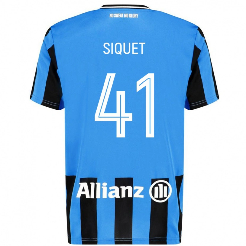 Danxen Kid Hugo Siquet #41 Sky Blue Black Home Jersey 2024/25 T-Shirt