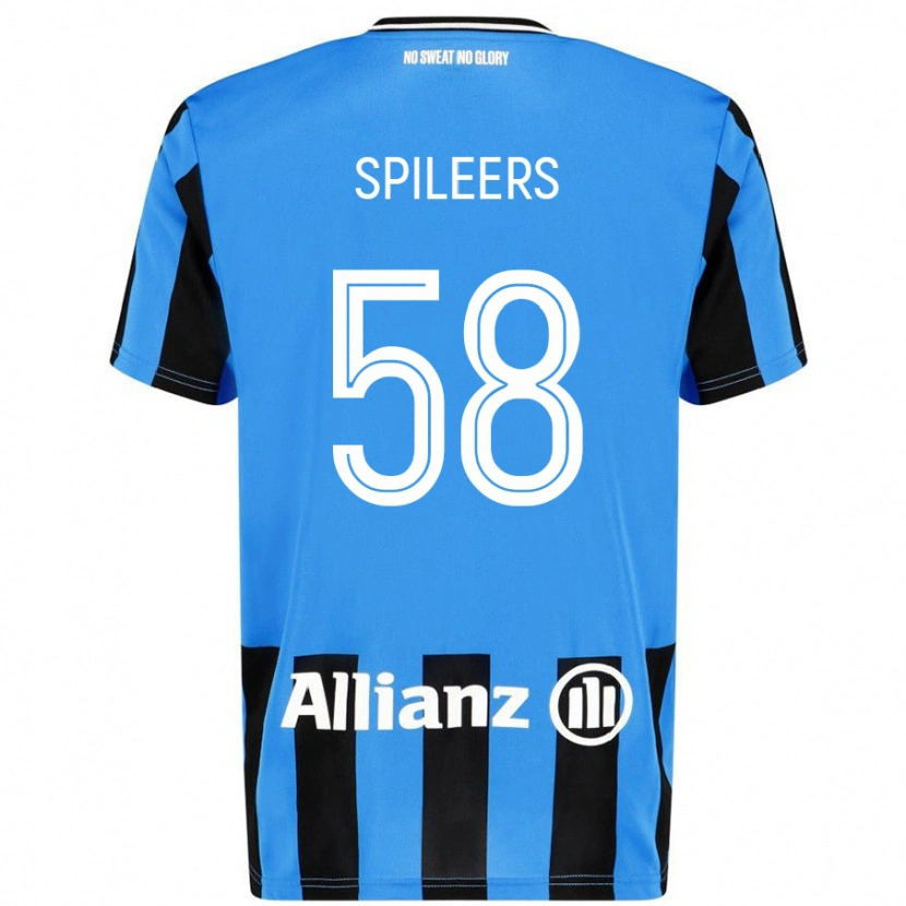 Danxen Kid Jorne Spileers #58 Sky Blue Black Home Jersey 2024/25 T-Shirt