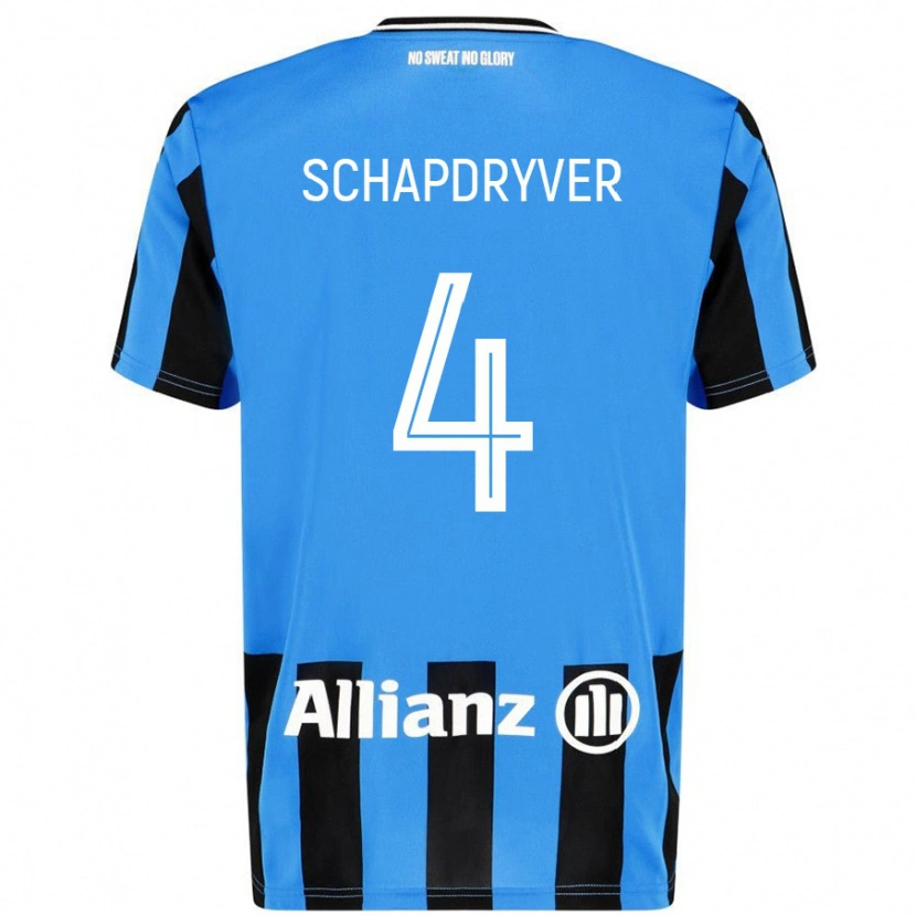 Danxen Kid Emely Schapdryver #4 Sky Blue Black Home Jersey 2024/25 T-Shirt