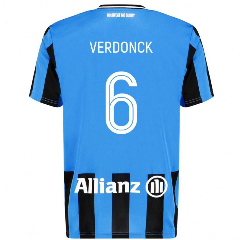 Danxen Kid Saar Verdonck #6 Sky Blue Black Home Jersey 2024/25 T-Shirt