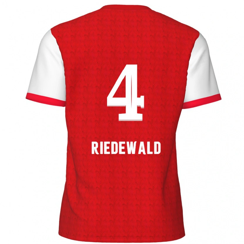 Danxen Kid Jairo Riedewald #4 Red White Home Jersey 2024/25 T-Shirt