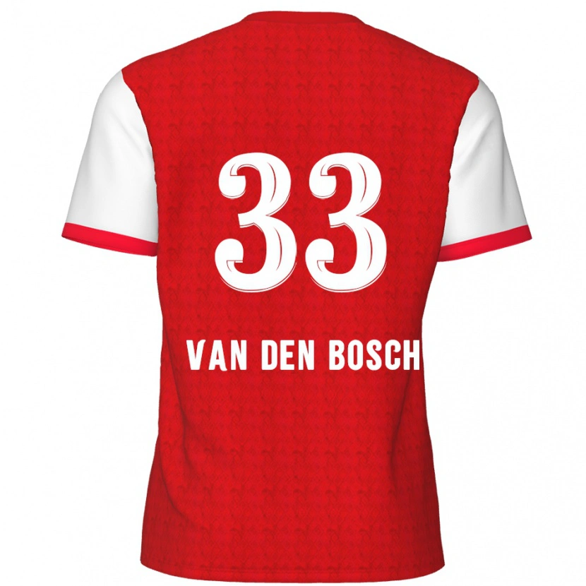 Danxen Kid Zeno Van Den Bosch #33 Red White Home Jersey 2024/25 T-Shirt