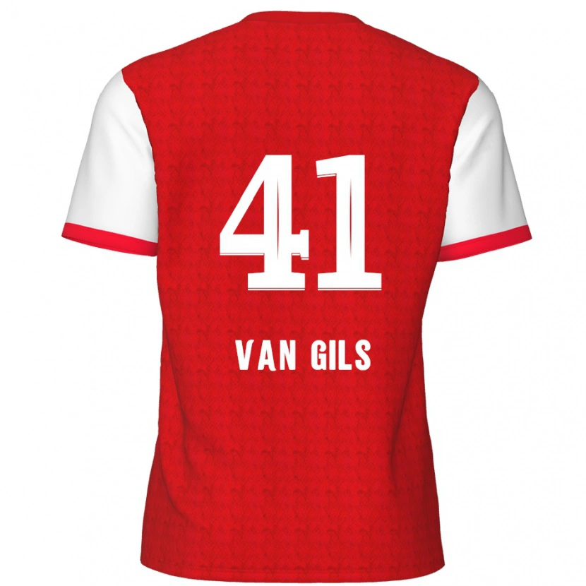 Danxen Kid Mathis Van Gils #41 Red White Home Jersey 2024/25 T-Shirt