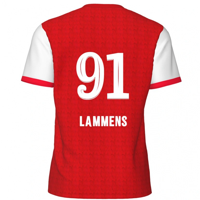 Danxen Kid Senne Lammens #91 Red White Home Jersey 2024/25 T-Shirt