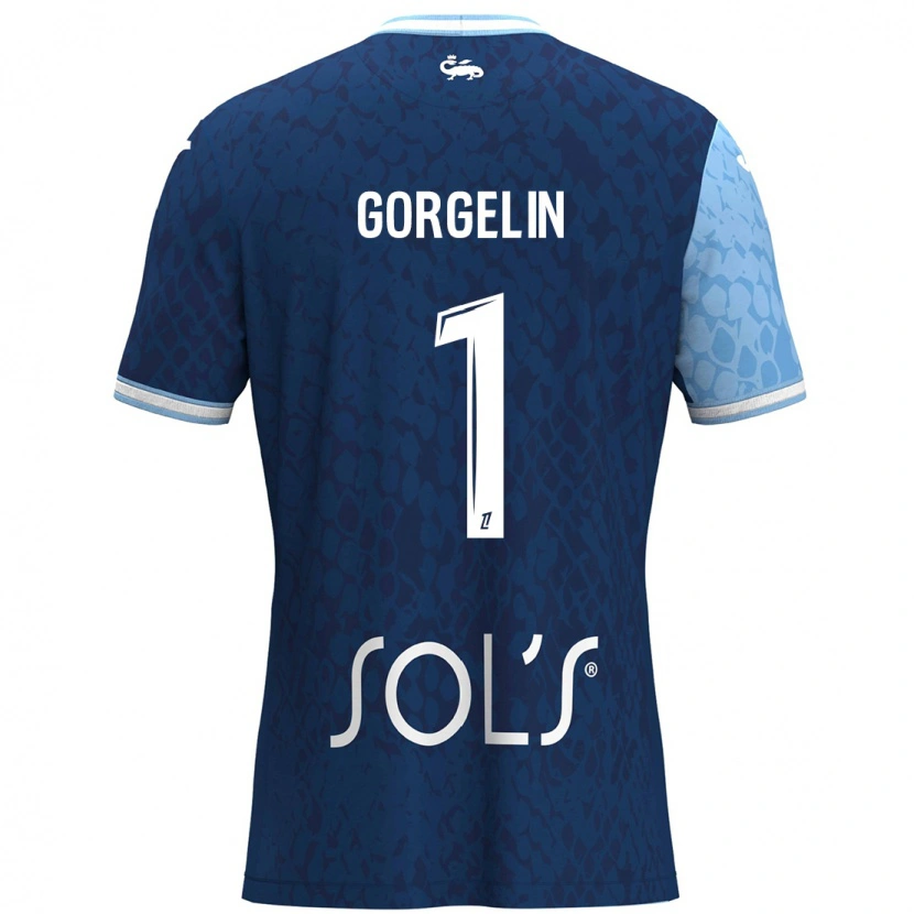 Danxen Kid Mathieu Gorgelin #1 Sky Blue Dark Blue Home Jersey 2024/25 T-Shirt