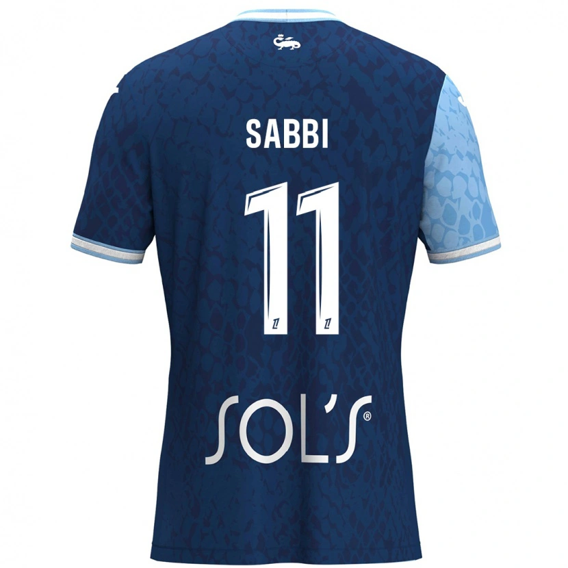 Danxen Kid Emmanuel Sabbi #11 Sky Blue Dark Blue Home Jersey 2024/25 T-Shirt