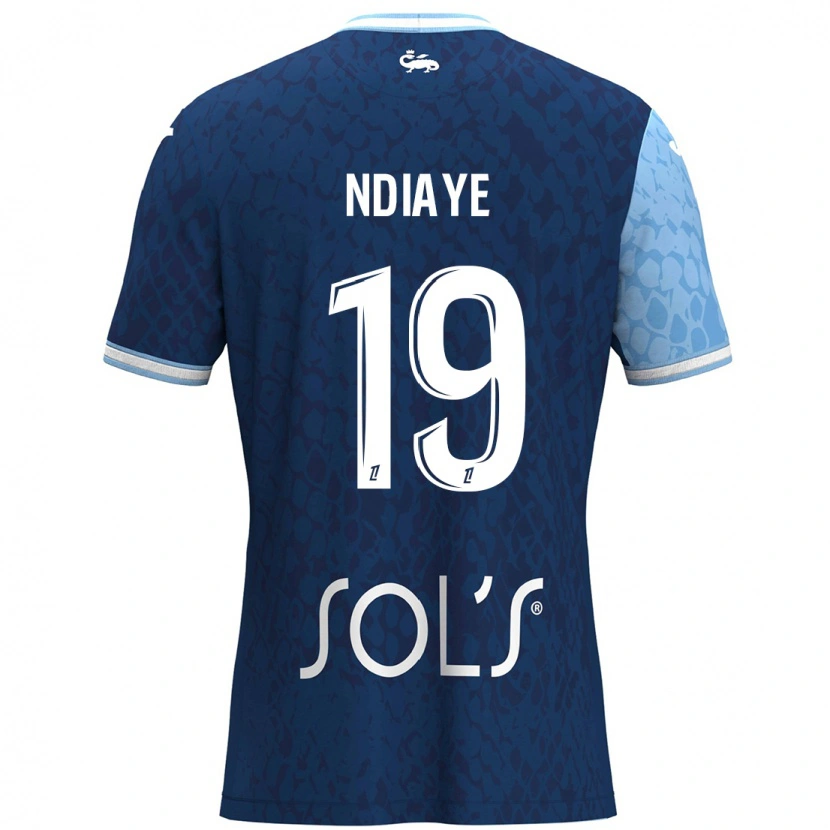 Danxen Kid Rassoul Ndiaye #19 Sky Blue Dark Blue Home Jersey 2024/25 T-Shirt