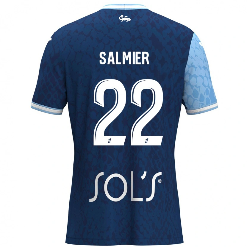 Danxen Kid Yoann Salmier #22 Sky Blue Dark Blue Home Jersey 2024/25 T-Shirt