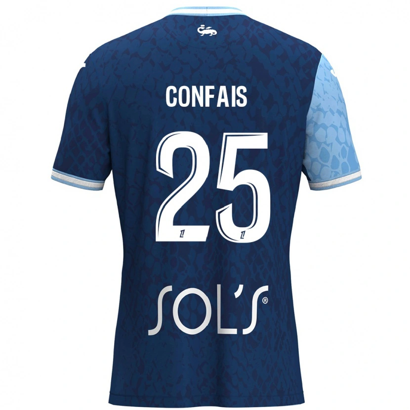 Danxen Kid Aloïs Confais #25 Sky Blue Dark Blue Home Jersey 2024/25 T-Shirt