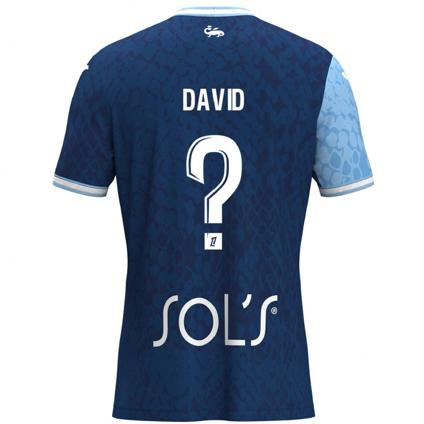 Danxen Kid Moïse David #0 Sky Blue Dark Blue Home Jersey 2024/25 T-Shirt