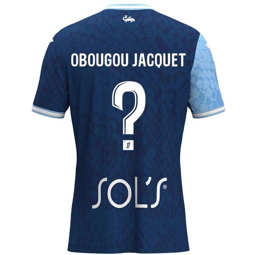 Danxen Kid Noam Obougou Jacquet #0 Sky Blue Dark Blue Home Jersey 2024/25 T-Shirt