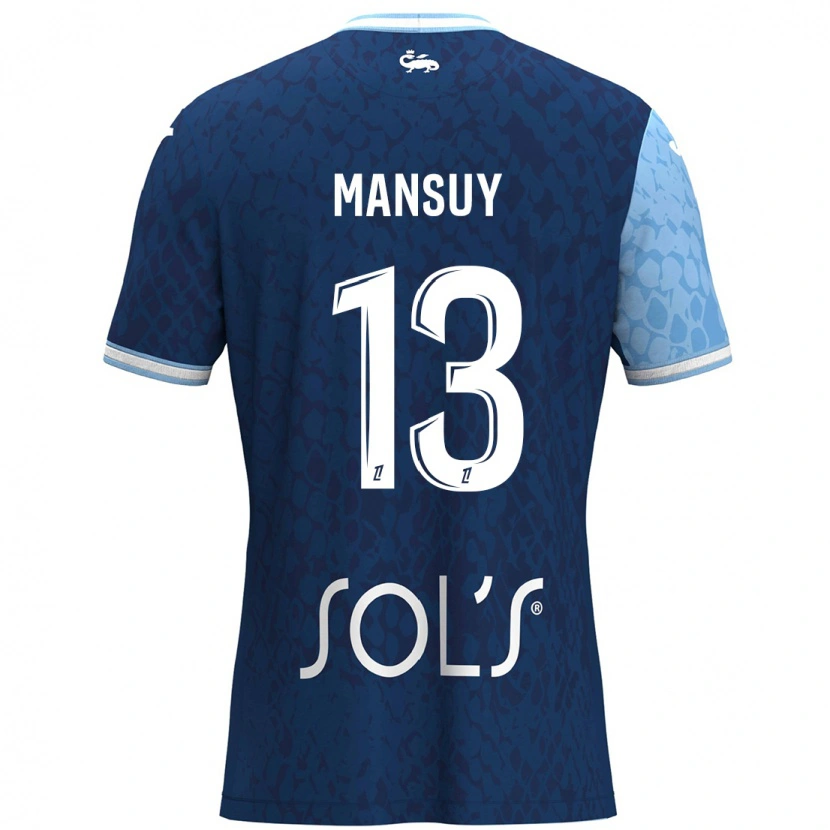 Danxen Kid Héloïse Mansuy #13 Sky Blue Dark Blue Home Jersey 2024/25 T-Shirt