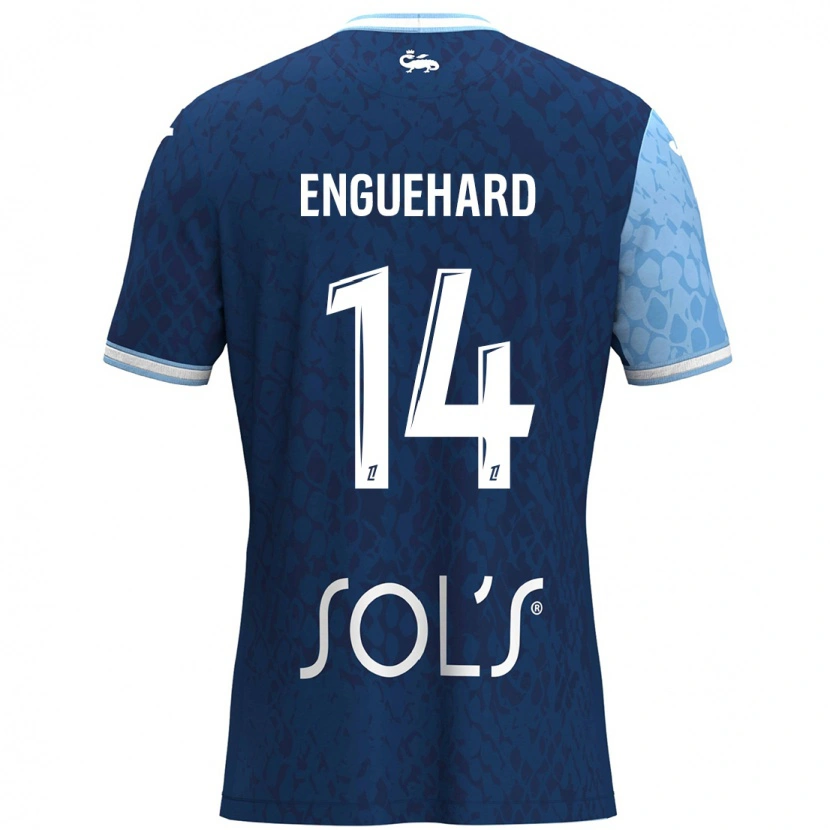 Danxen Kid Romane Enguehard #14 Sky Blue Dark Blue Home Jersey 2024/25 T-Shirt