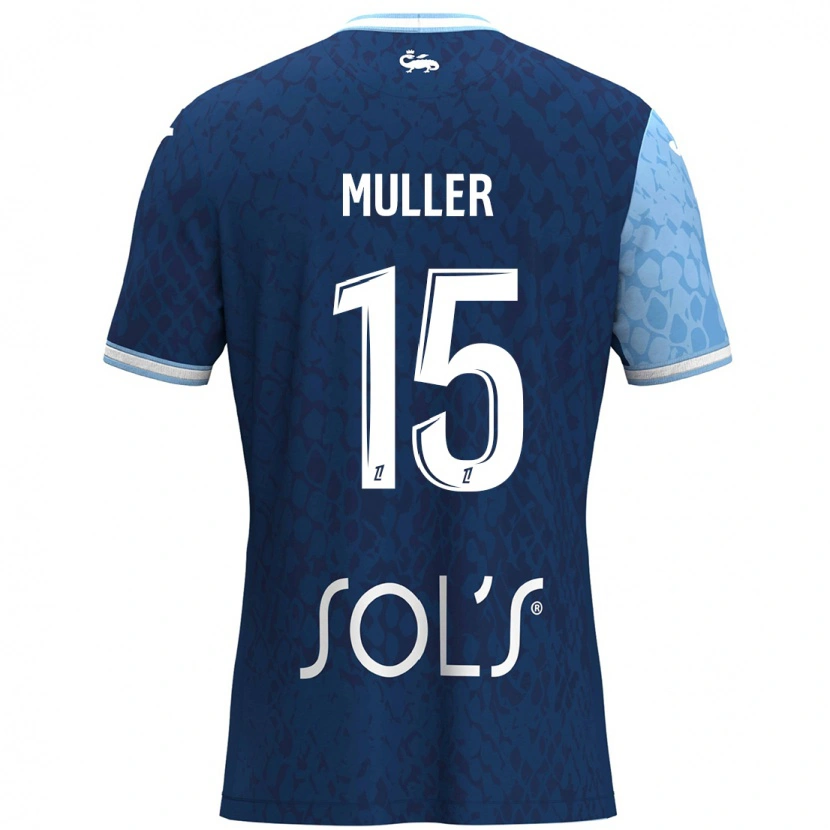 Danxen Kid Laura Muller #15 Sky Blue Dark Blue Home Jersey 2024/25 T-Shirt