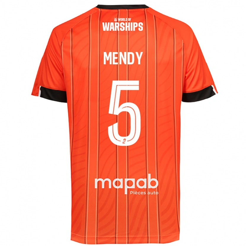 Danxen Kid Benjamin Mendy #5 Orange Home Jersey 2024/25 T-Shirt