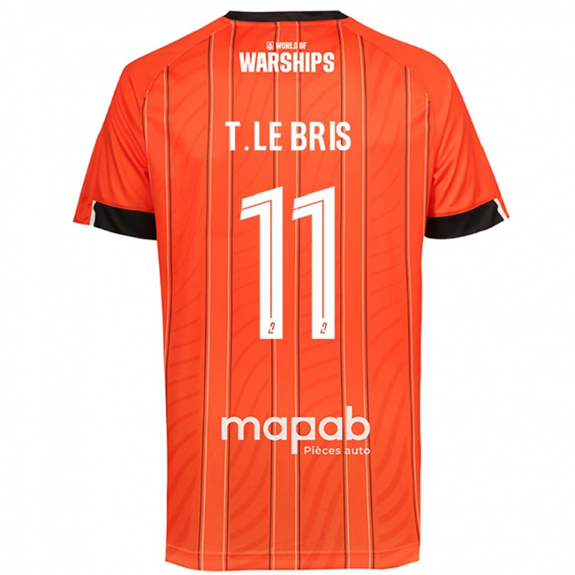 Danxen Kid Théo Le Bris #11 Orange Home Jersey 2024/25 T-Shirt