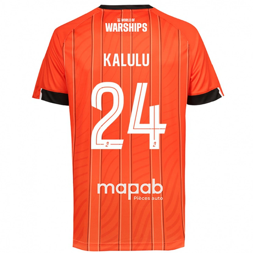 Danxen Kid Gédéon Kalulu #24 Orange Home Jersey 2024/25 T-Shirt